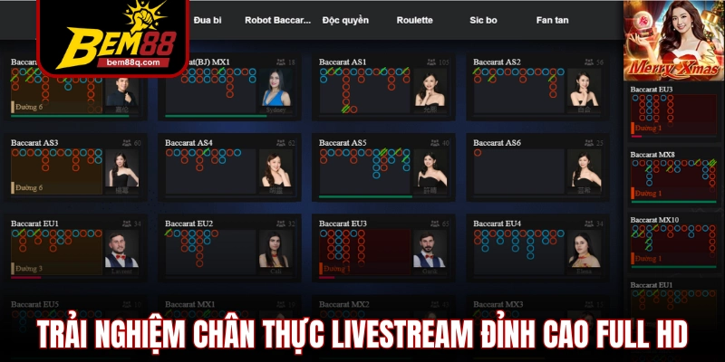 Bbin Live Casino Bem88 Cá Cược Sôi Động Cùng Dealer 2 trai nghiem chan thuc livestream dinh cao full hd